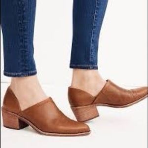Madewell Brady Lowcut tan heel booties brown 7